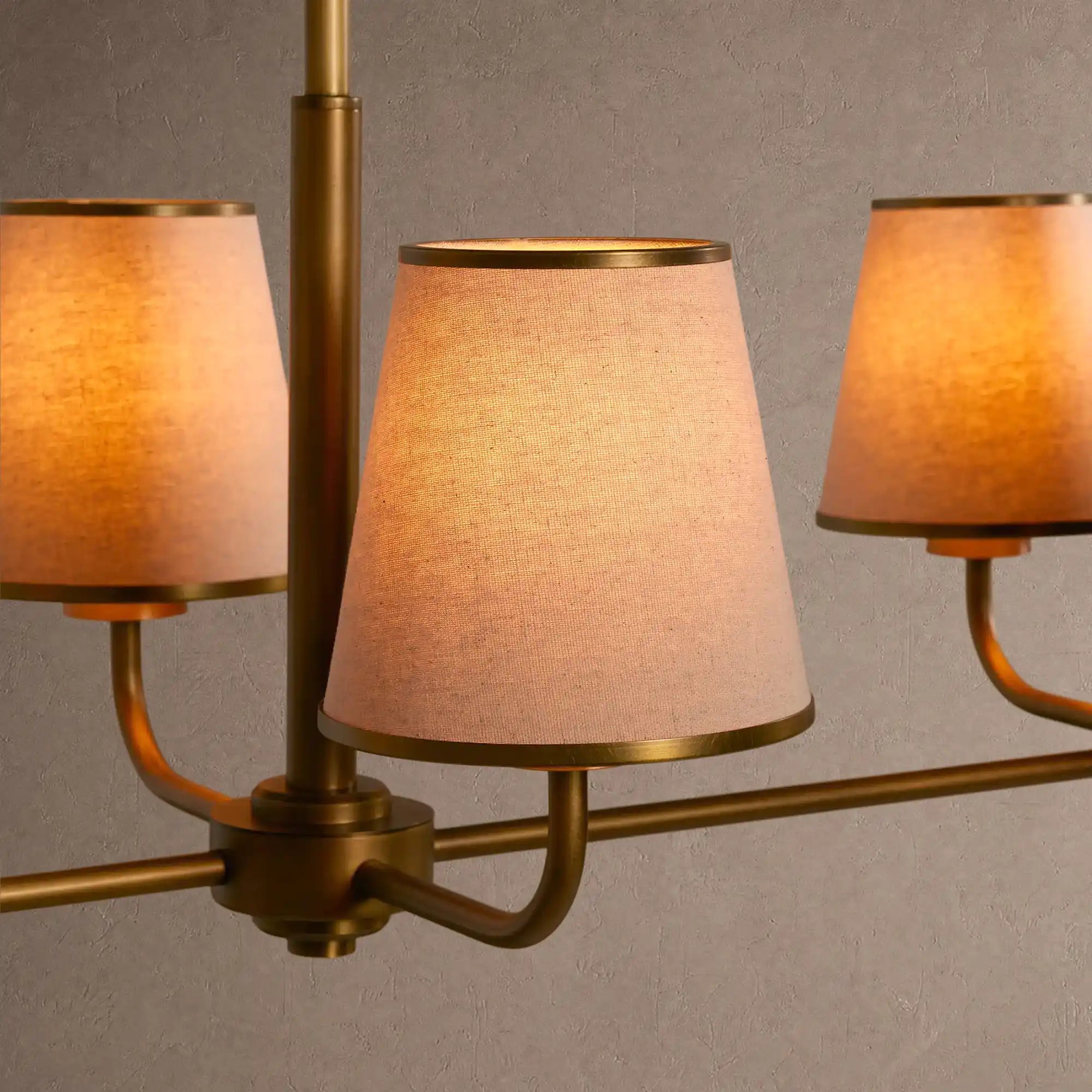 Adria Linear Chandelier - Pleated WhiteBlushlighting