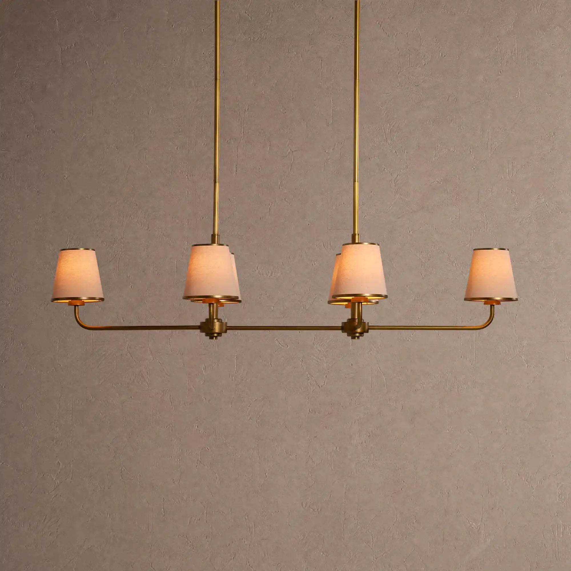 Adria Linear Chandelier - FlaxBlushlighting