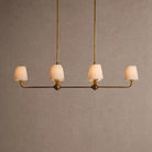 Adria Linear Chandelier - Pleated WhiteBlushlighting