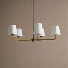 Adria Round Chandelier - Pleated WhiteBlushlighting