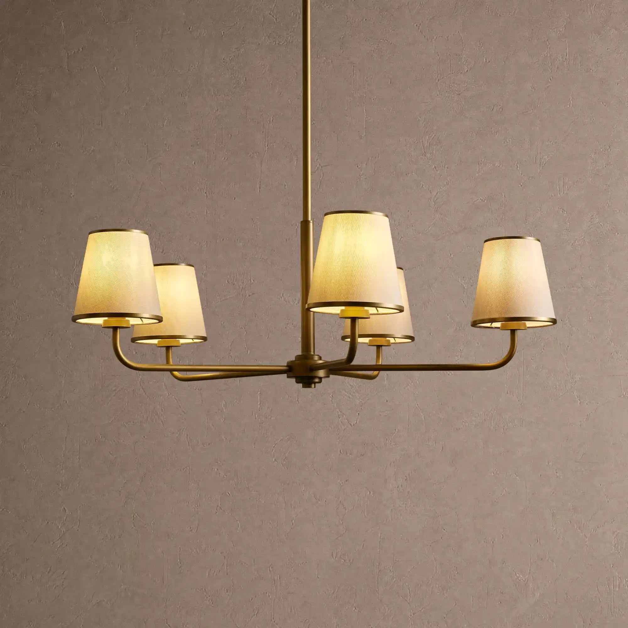 Adria Round Chandelier - FlaxBlushlighting