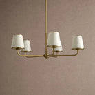 Adria Round Chandelier - Pleated WhiteBlushlighting