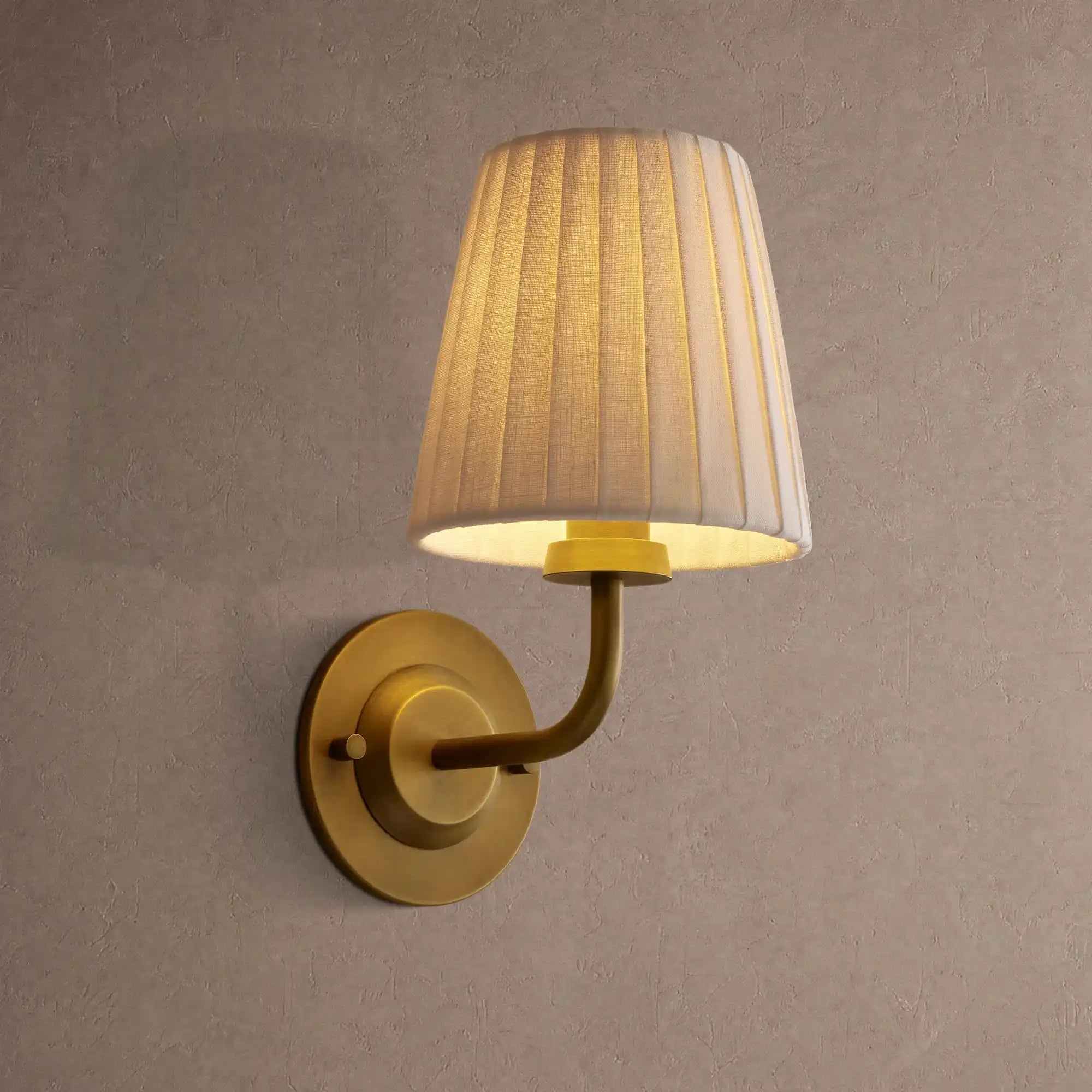 Adria Sconce - Pleated WhiteBlushlighting