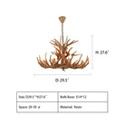 Affordable Vintage Rustic Resin Antler Candelabra Chandelier for Living Room / Restaurant / Cafe / Bar-