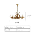 Affordable Vintage Rustic Resin Antler Candelabra Chandelier for Living Room / Restaurant / Cafe / Bar-