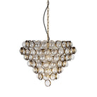 Aged Brass and Textured Glass Bouquet Style Large Chandelier - Blushlighting