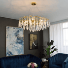 Agnes Aluminum Branch Crystal Chandelier - 39.37" diamBlushlighting