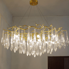 Agnes Aluminum Branch Crystal Chandelier - 23.62" diamBlushlighting
