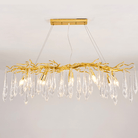 Agnes Aluminum Branch Crystal Chandelier For Dining Room - 47.24" LBlushlighting
