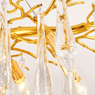 Agnes Aluminum Branch Crystal Chandelier For Dining Room - 39.37" LBlushlighting