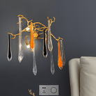 Agnes Branch Crystal Wall Sconce - SmallClearBlushlighting