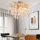 Agnes Brass Branch Crystal Ceiling Light - 31.5" LBlushlighting