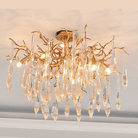 Agnes Brass Branch Crystal Ceiling Light - 31.5" LBlushlighting