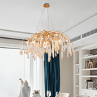 Agnes Brass Branch Crystal Chandelier - 25.59" LBlushlighting