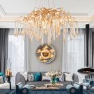 Agnes Brass Branch Crystal Chandelier - 35.43" LBlushlighting