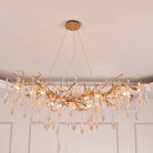 Agnes Brass Branch Crystal Chandelier For Dining Room - 39.37“ LBlushlighting