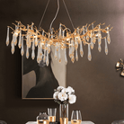 Agnes Brass Branch Crystal Chandelier For Dining Room - 39.37“ LBlushlighting