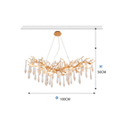 Agnes Brass Branch Crystal Chandelier For Dining Room - 47.24“ LBlushlighting