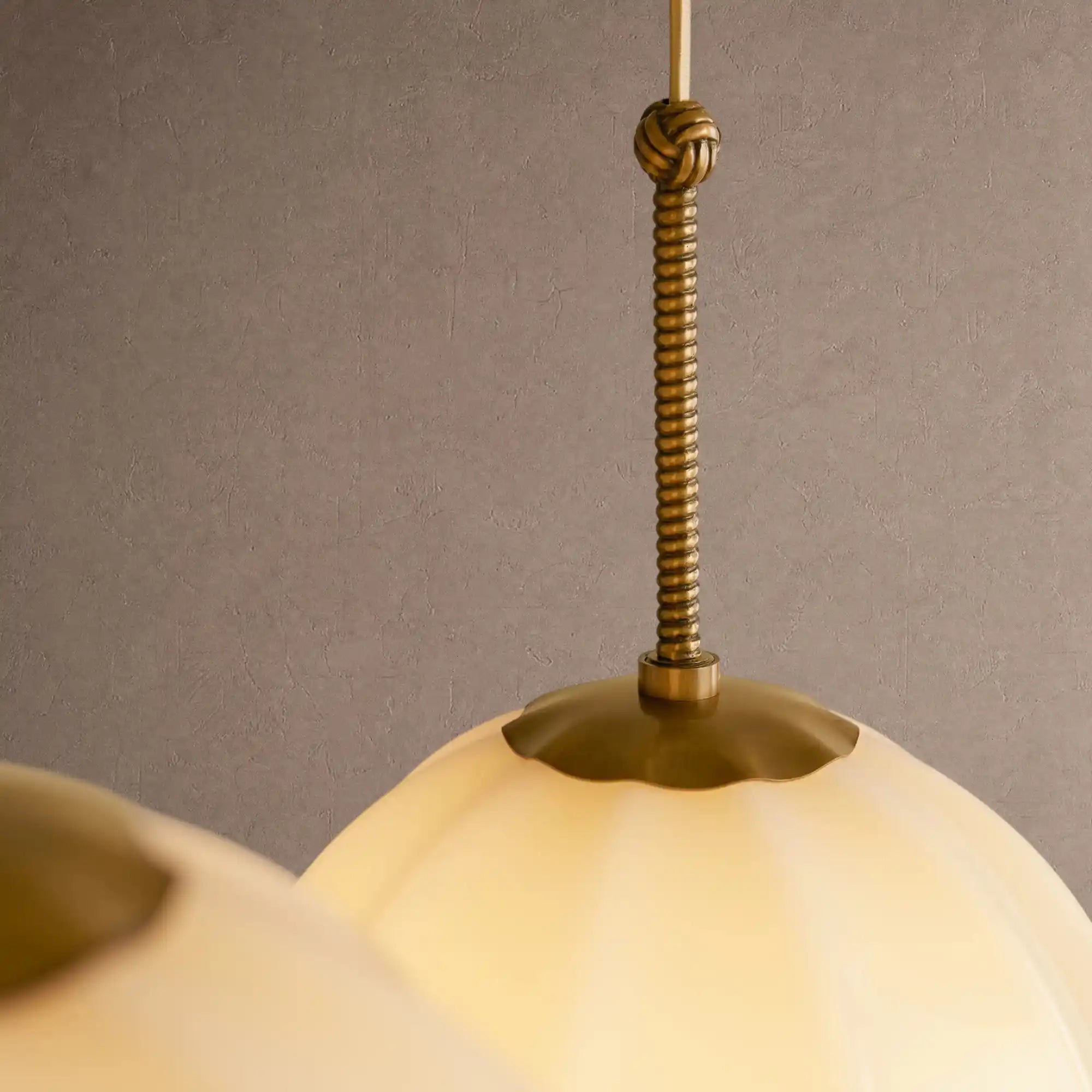 Agnes Chandelier in brass by Blush Lighting