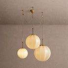 Agnes Chandelier in brass - modern dining room lighting