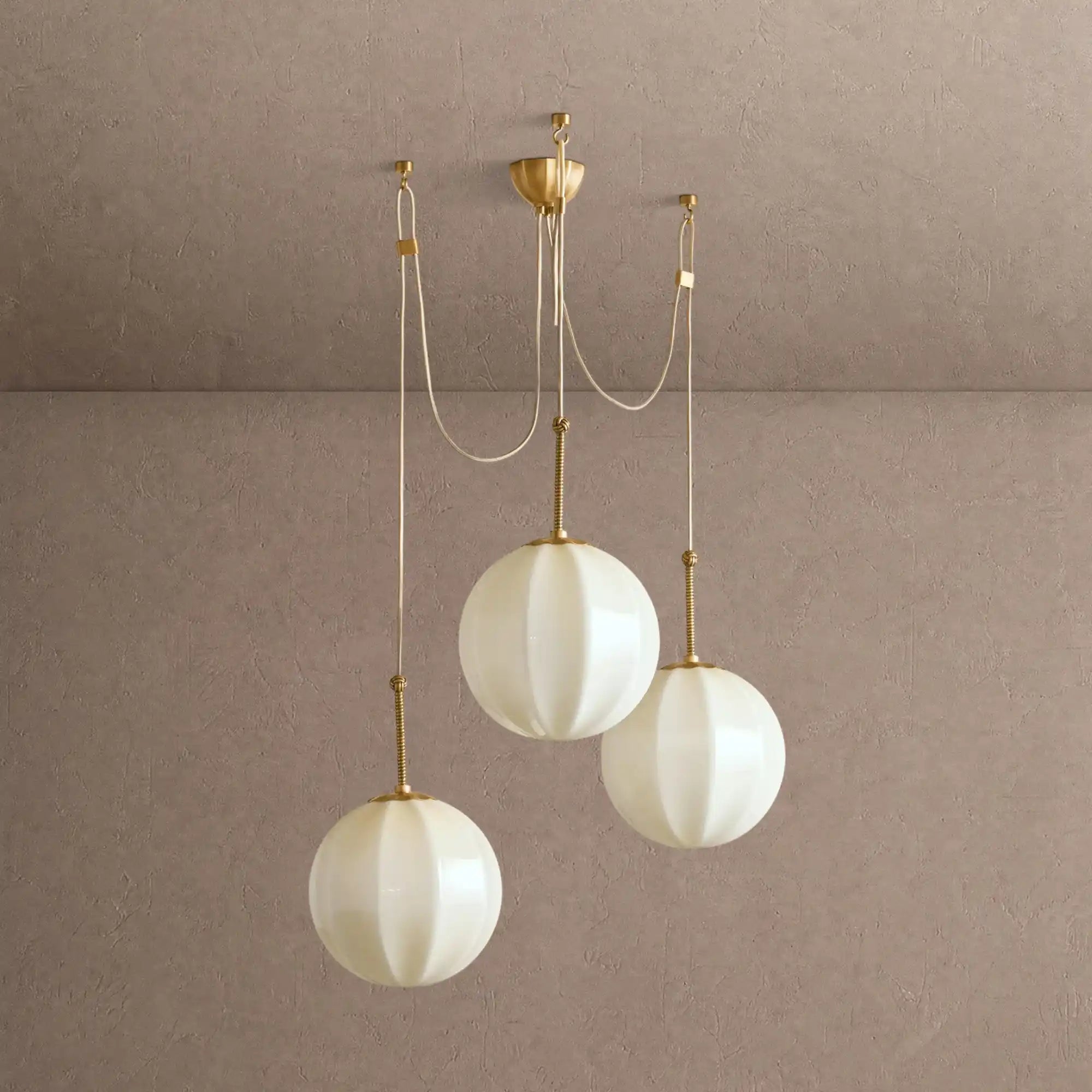 Agnes Chandelier in brass - dining room lighting