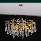 Agnes Round Branch Crystal Chandelier - 39.37" diamBlushlighting