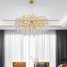 Agnes Round Branch Crystal Chandelier - 23.62" diamBlushlighting