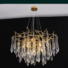 Agnes Round Branch Crystal Chandelier - 31.5" diamBlushlighting