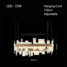 Alabaster Acropolis LED Square Chandelier - 19.7"WBlushlighting