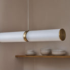 Alabaster Anne Art Linear Chandelier-Blushlighting