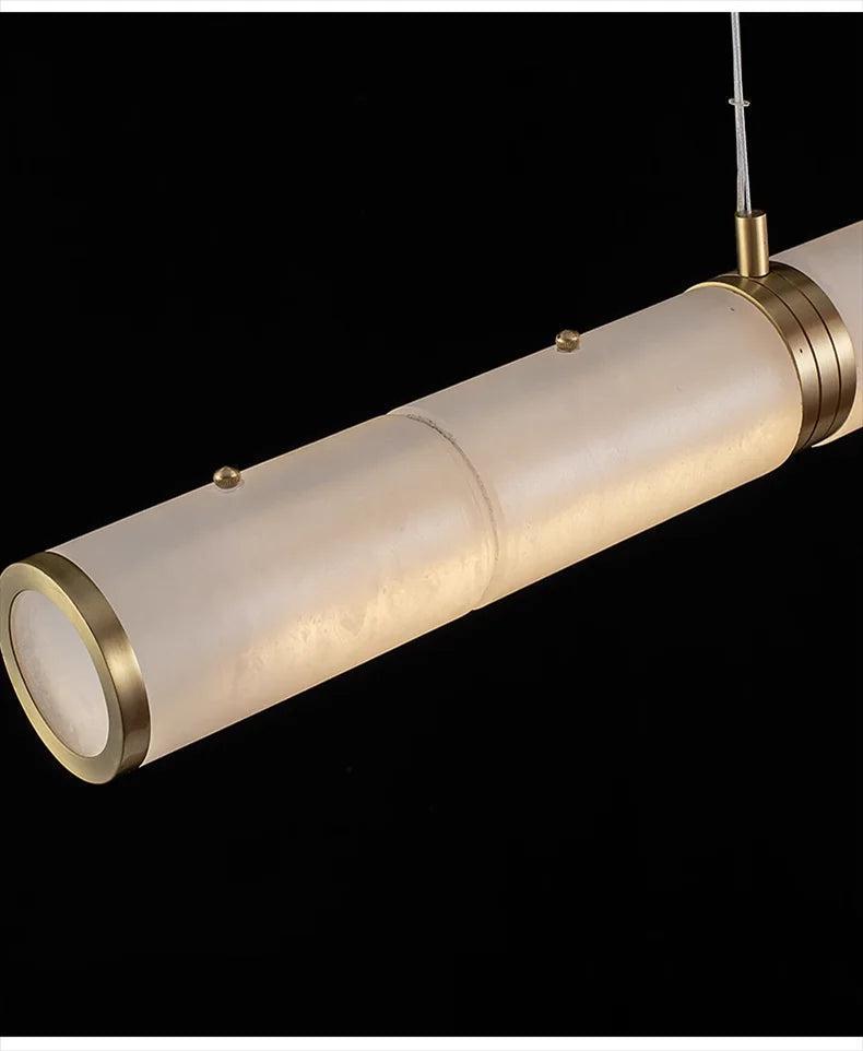 Alabaster Anne Art Linear Chandelier-Blushlighting