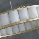 Alabaster Anne Circle Round Chandeliers-Blushlighting