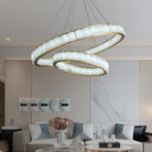 Alabaster Anne Circle Round Chandeliers - 23.6" DBlushlighting