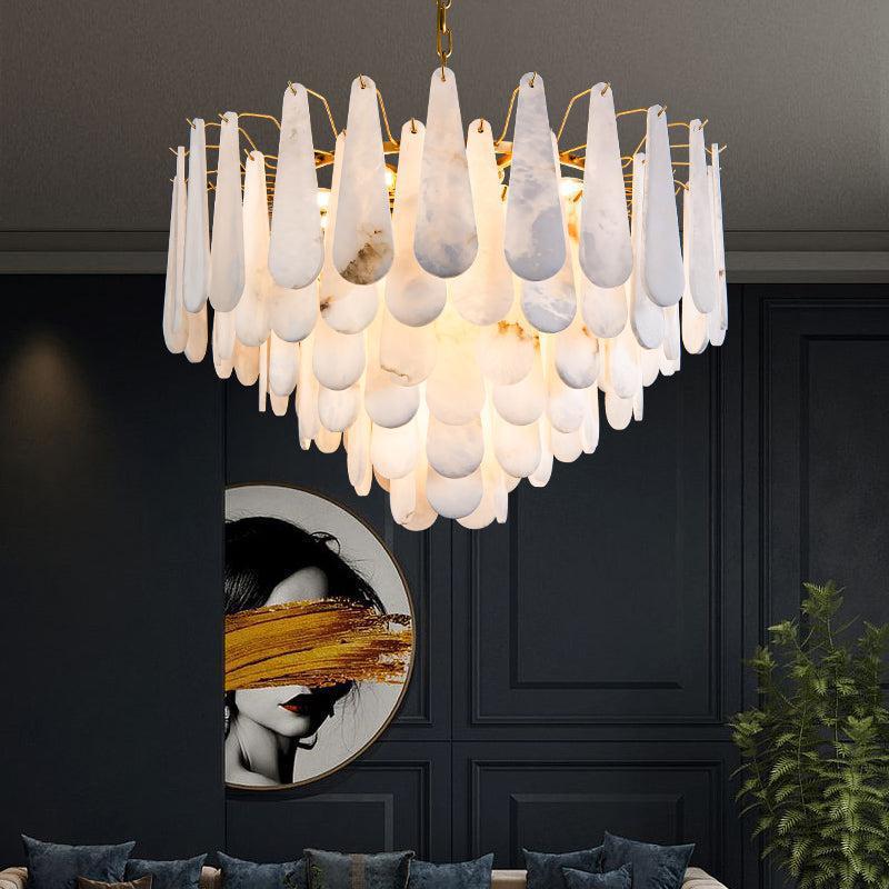 Alabaster Anne Foyer Art Chandelier - D 31.5"Blushlighting