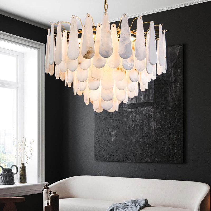 Alabaster Anne Foyer Art Chandelier - D 31.5"Blushlighting
