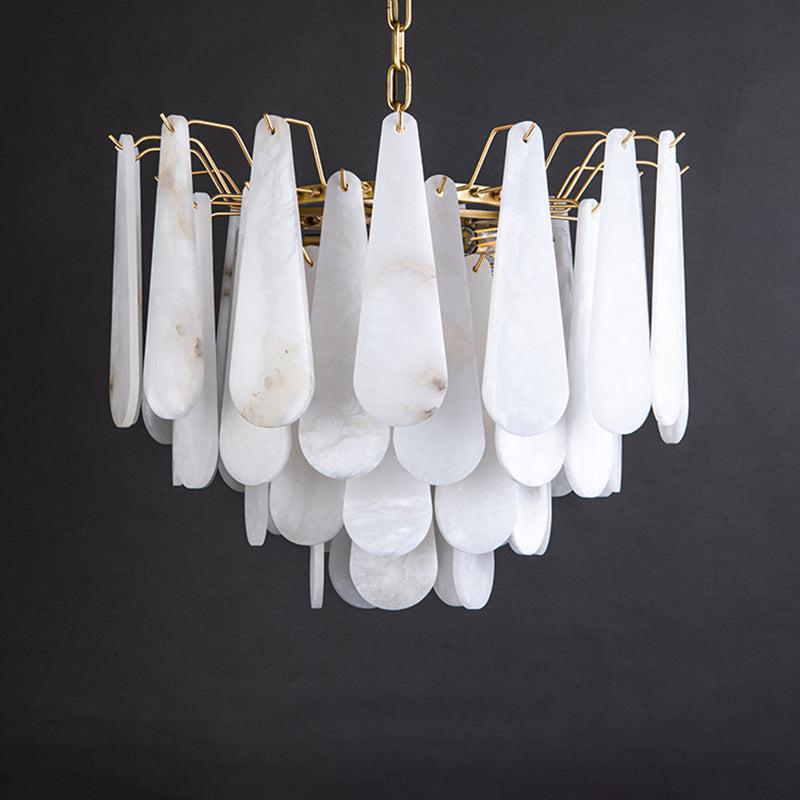 Alabaster Anne Foyer Art Chandelier-Blushlighting