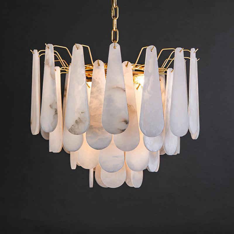Alabaster Anne Foyer Art Chandelier-D 22.4"-Blushlighting