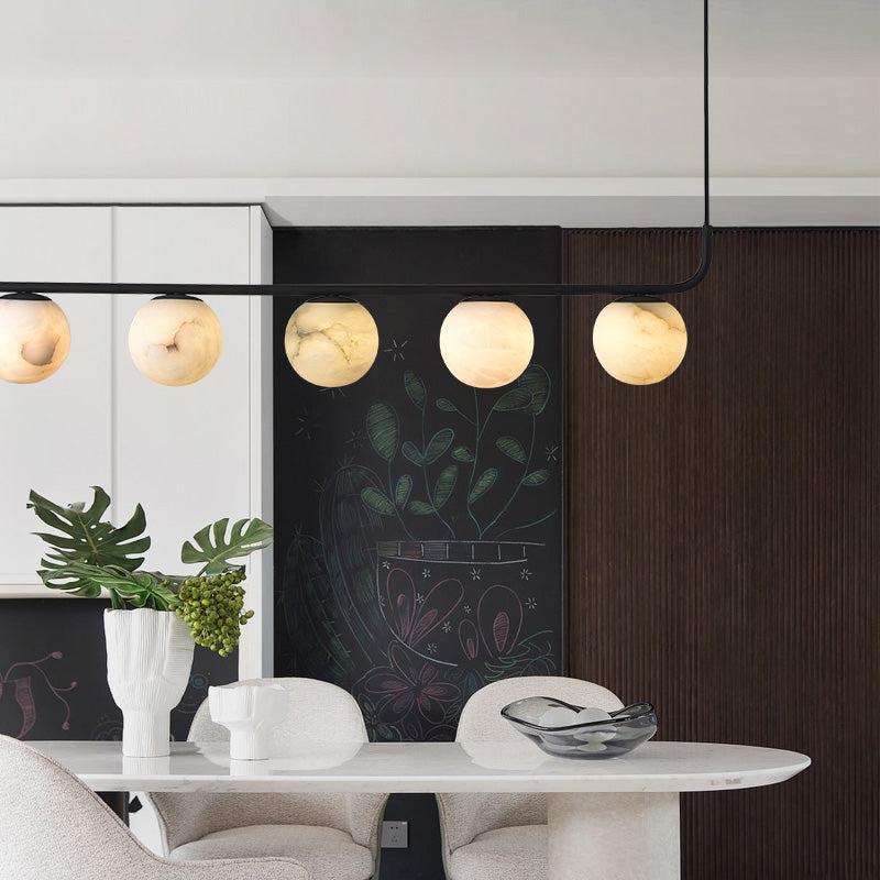 Alabaster Anne Island Chandelier 5 Lights - Blushlighting