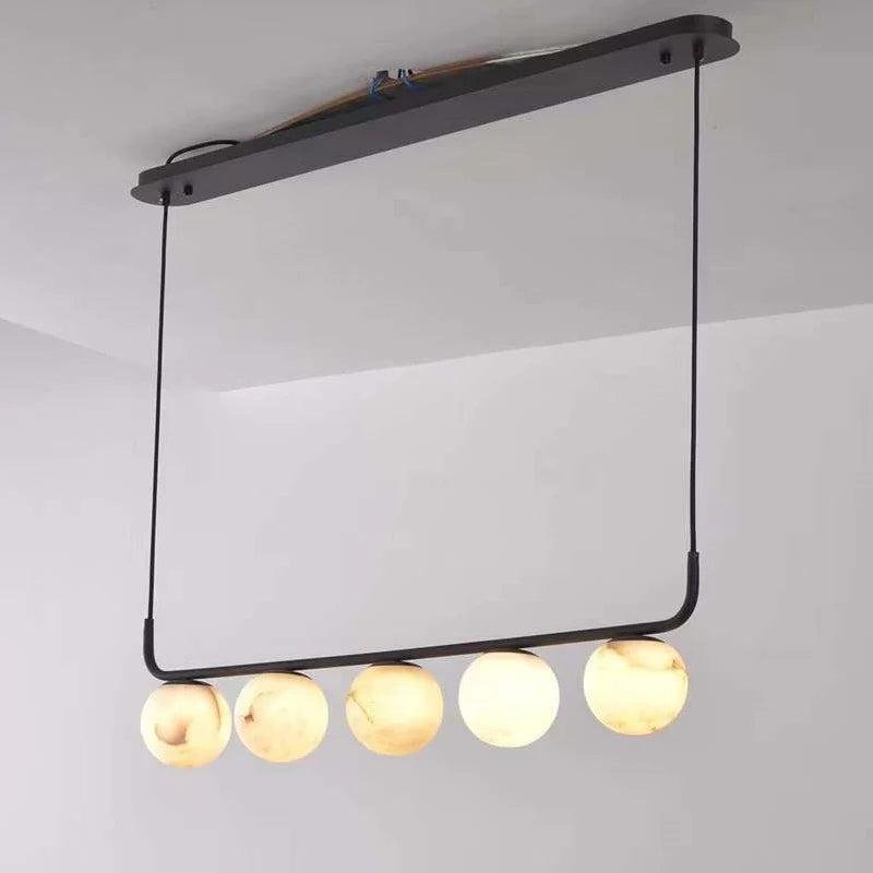 Alabaster Anne Island Chandelier 5 Lights - Blushlighting