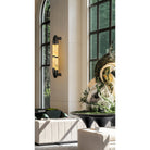 Alabaster Banded KoKo Sconce - L 15cm x W 8cm x H 54cm / L 5.9″ x W 3.1″ x H 21.3″Black & WhiteBlushlighting