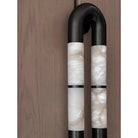Alabaster Banded KoKo Sconce - L 15cm x W 8cm x H 54cm / L 5.9″ x W 3.1″ x H 21.3″Black & WhiteBlushlighting