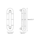 Alabaster Banded KoKo Sconce - L 15cm x W 8cm x H 54cm / L 5.9″ x W 3.1″ x H 21.3″Black & WhiteBlushlighting