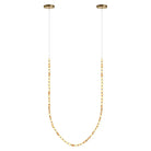 Alabaster Bead LED Pendant Light - L360 × W75 × S100 mm — 4 alabaster beadsBlushlighting