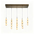 Alabaster Bead LED Pendant Light - L360 × W75 × S100 mm — 4 alabaster beadsBlushlighting
