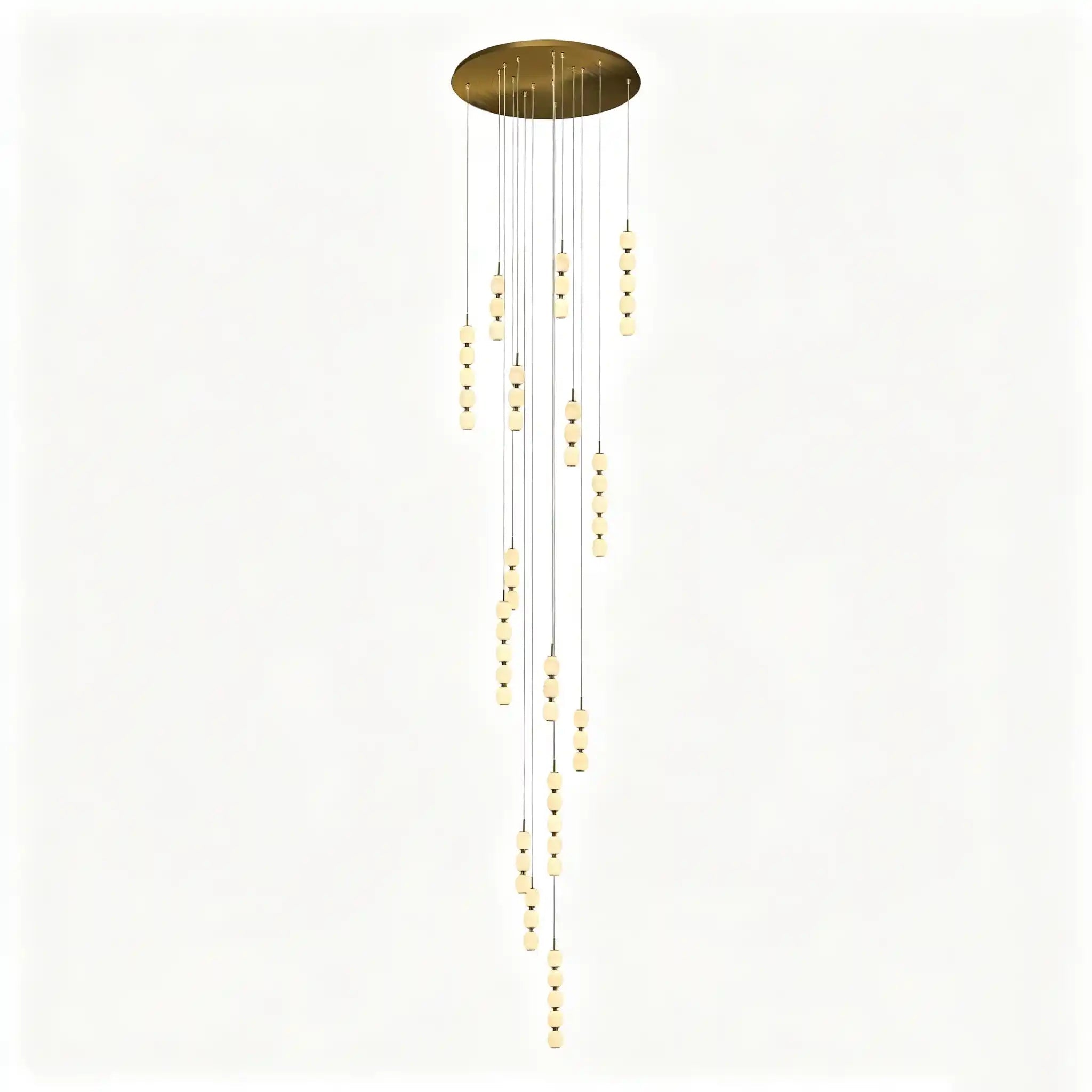 Alabaster Bead LED Pendant Light - L360 × W75 × S100 mm — 4 alabaster beadsBlushlighting