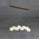 Alabaster Box Linear Chandelier-8 heads L 37.8" x W 4.7"x H 78.7" / L 96cm x W 12cm x H 200cm-White-Blushlighting