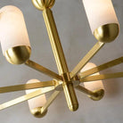Alabaster Brass Chandelier Living Dining Lighting - 6 LightsBlushlighting