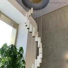 Alabaster Brass Spiral Indoor Modern Chandelier - Blushlighting