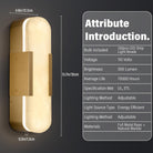 Alabaster Brass Wall Sconce Set of Two, 13.8‑inch