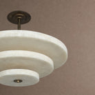Alabaster Bronze & White LED Chandelier – Elegant 33‑Inch - Blushlighting